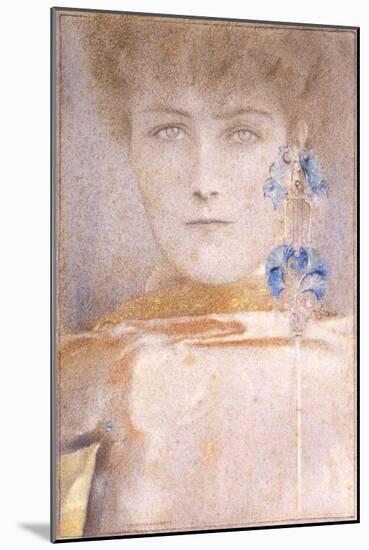 White Mask-Fernand Khnopff-Mounted Giclee Print