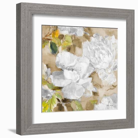 White Modern Peonies II-Lanie Loreth-Framed Art Print