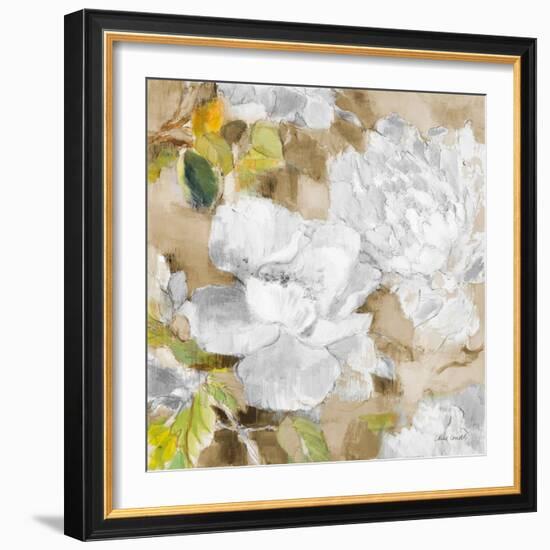 White Modern Peonies II-Lanie Loreth-Framed Art Print