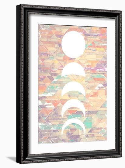 White Moon Phases-null-Framed Premium Giclee Print