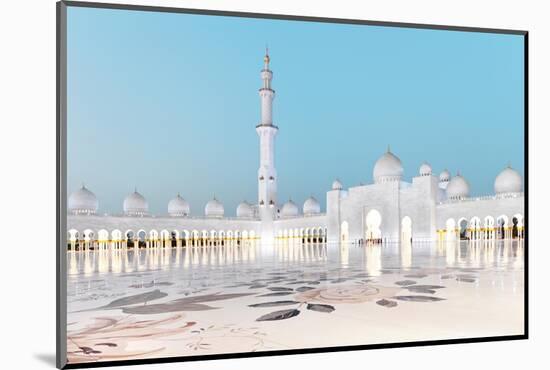 White Mosque - Sheikh Zayed Nightfall-Philippe HUGONNARD-Mounted Photographic Print