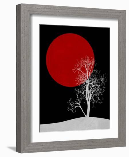 White Night Tree-Jasmine Woods-Framed Art Print