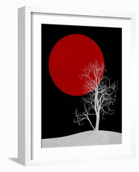 White Night Tree-Jasmine Woods-Framed Art Print