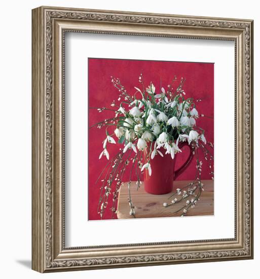 White on Red-null-Framed Art Print