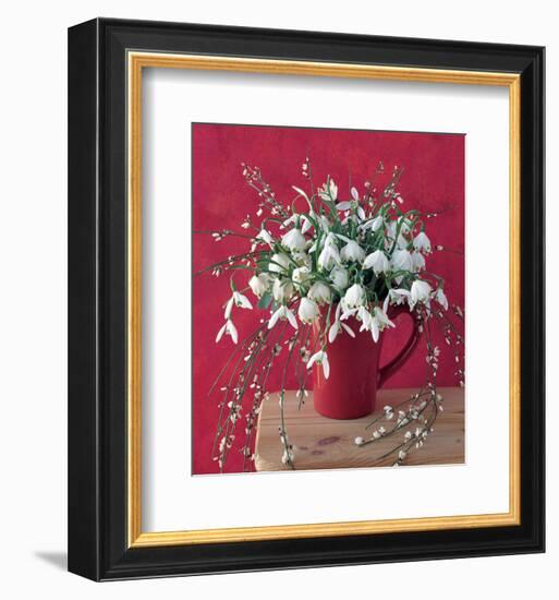 White on Red-null-Framed Art Print