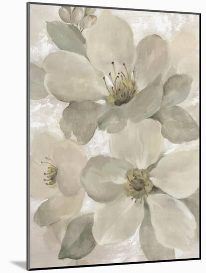 White On White Floral I Crop Neutral-Silvia Vassileva-Mounted Art Print