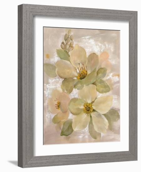 White on White Floral I-Silvia Vassileva-Framed Art Print