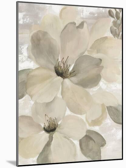 White On White Floral II Crop Neutral-Silvia Vassileva-Mounted Art Print