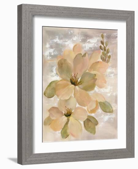 White on White Floral II-Silvia Vassileva-Framed Art Print