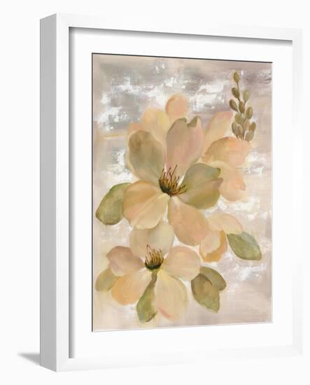 White on White Floral II-Silvia Vassileva-Framed Art Print