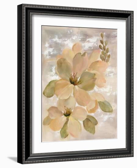 White on White Floral II-Silvia Vassileva-Framed Art Print