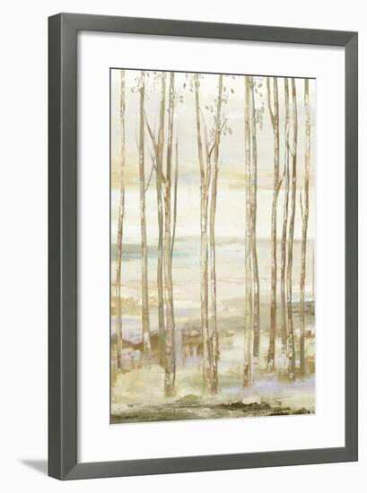 White on white trees-Allison Pearce-Framed Art Print