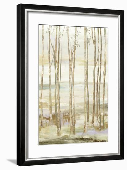 White on white trees-Allison Pearce-Framed Art Print