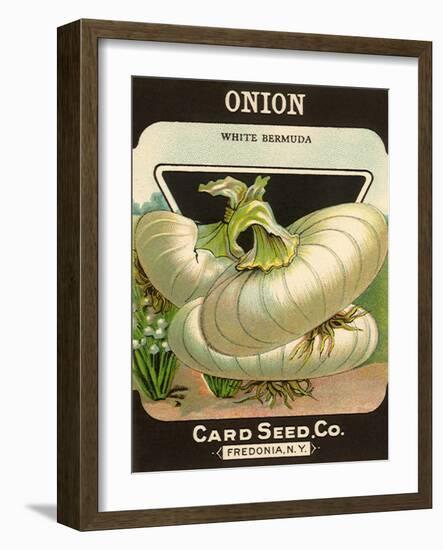 White Onion Seed Packet-null-Framed Giclee Print