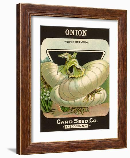 White Onion Seed Packet-null-Framed Giclee Print