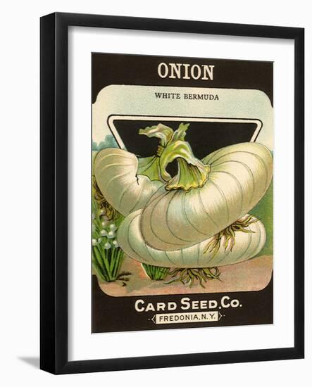 White Onion Seed Packet-null-Framed Giclee Print