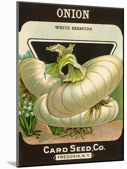 White Onion Seed Packet-null-Mounted Giclee Print