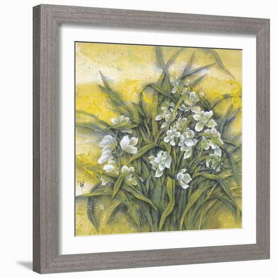 White Orchids-Cai Xiaoli-Framed Giclee Print