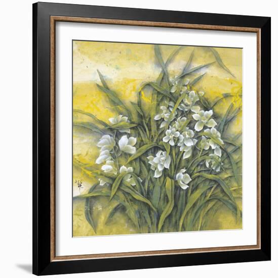 White Orchids-Cai Xiaoli-Framed Giclee Print