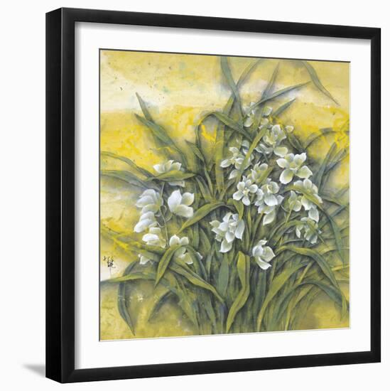 White Orchids-Cai Xiaoli-Framed Giclee Print