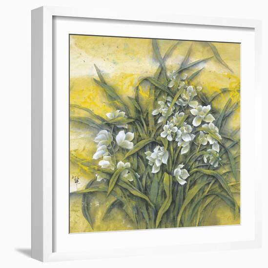 White Orchids-Cai Xiaoli-Framed Giclee Print