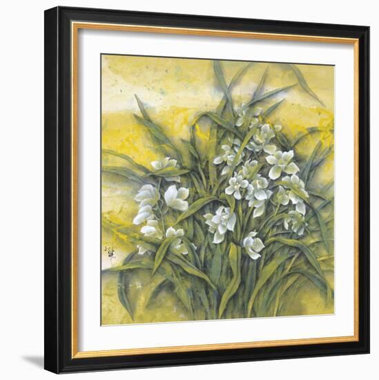 White Orchids-Cai Xiaoli-Framed Giclee Print