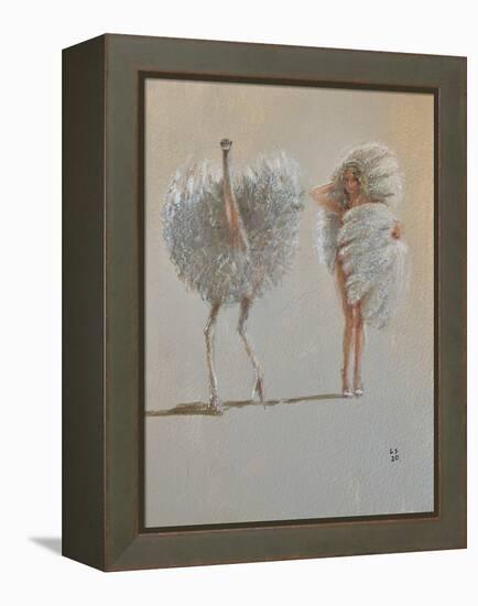 White Ostrich Ballet-Lincoln Seligman-Framed Premier Image Canvas