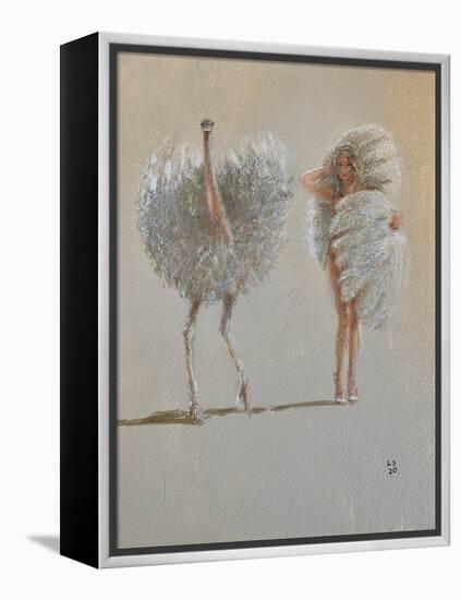 White Ostrich Ballet-Lincoln Seligman-Framed Premier Image Canvas