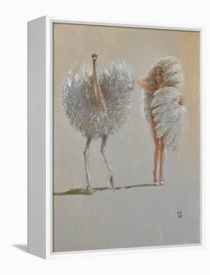 White Ostrich Ballet-Lincoln Seligman-Framed Premier Image Canvas