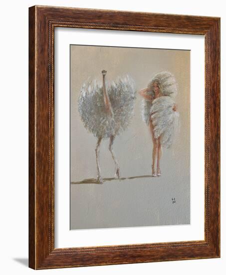 White Ostrich Ballet-Lincoln Seligman-Framed Giclee Print