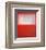 White over Red-Mark Rothko-Framed Art Print