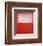 White over Red-Mark Rothko-Framed Art Print