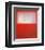 White over Red-Mark Rothko-Framed Art Print