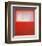 White over Red-Mark Rothko-Framed Art Print