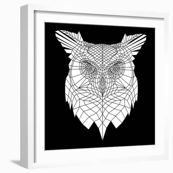 White Owl Mesh-Lisa Kroll-Framed Art Print