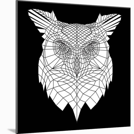 White Owl Mesh-Lisa Kroll-Mounted Art Print