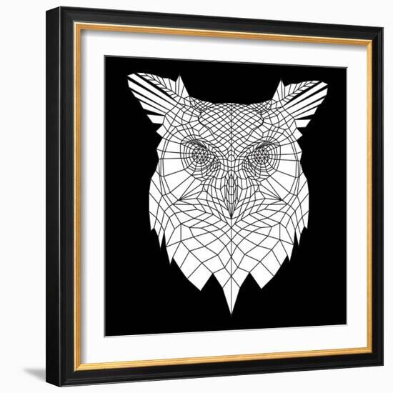 White Owl Mesh-Lisa Kroll-Framed Art Print