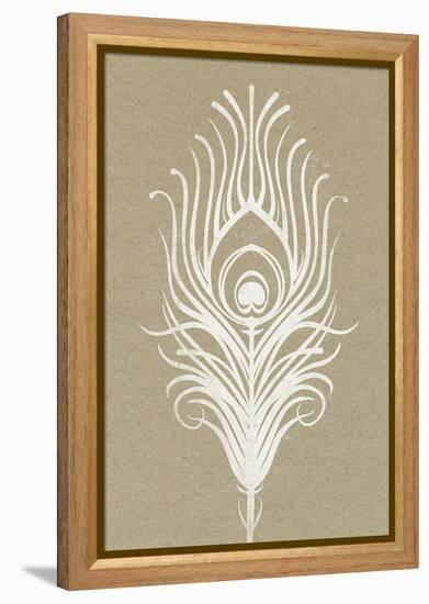 White Peacock Feather-null-Framed Stretched Canvas