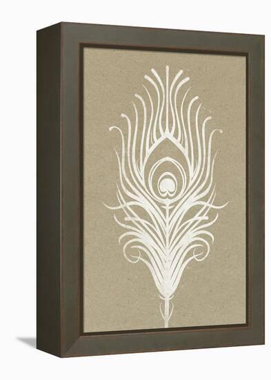 White Peacock Feather-null-Framed Stretched Canvas