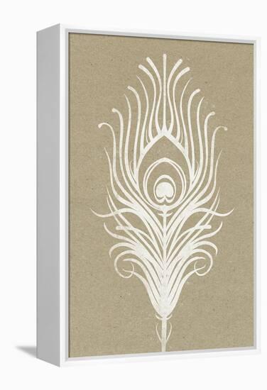 White Peacock Feather-null-Framed Stretched Canvas