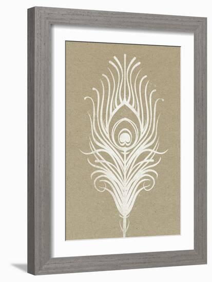 White Peacock Feather-null-Framed Premium Giclee Print