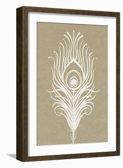 White Peacock Feather-null-Framed Premium Giclee Print