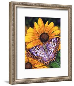 White Peacock-Marilyn Barkhouse-Framed Art Print