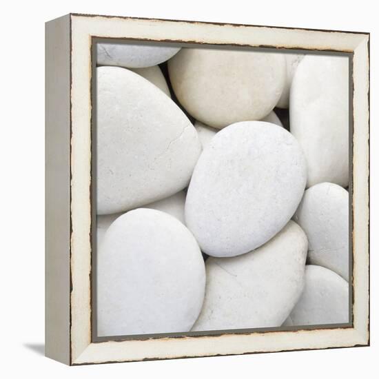 White Pebbles-null-Framed Premier Image Canvas