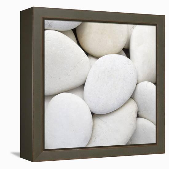 White Pebbles-null-Framed Premier Image Canvas