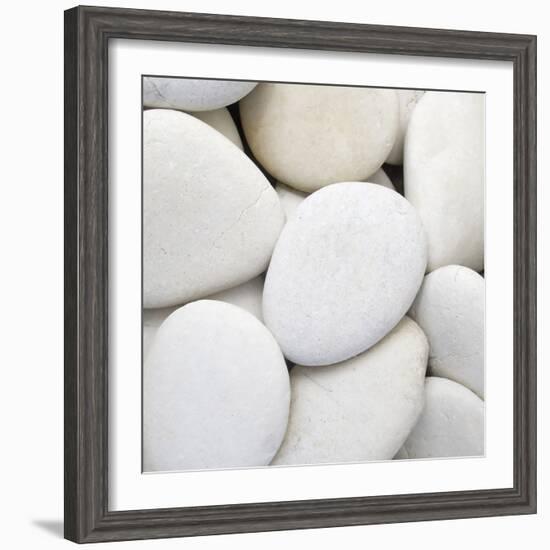 White Pebbles-null-Framed Photographic Print