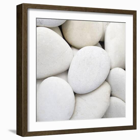 White Pebbles-null-Framed Photographic Print