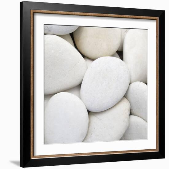 White Pebbles-null-Framed Photographic Print