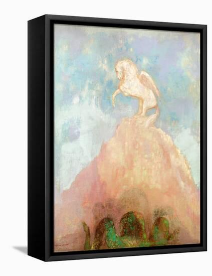 White Pegasus, circa 1908-Odilon Redon-Framed Premier Image Canvas