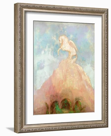 White Pegasus, circa 1908-Odilon Redon-Framed Giclee Print